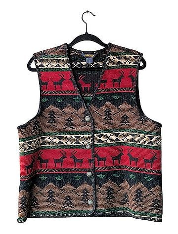Woolrich Wool Blanket Tapestry Winter Holiday  Vest (view 1)
