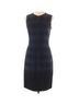 AKRIS Plaid Blue Black Wool Dress Size 4 - photo 1