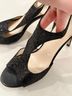 David's Bridal Solid Black Heels Size 10 - photo 4