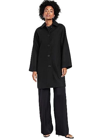 Gap Wool Blend Women's Winter Button Front Navy Blue Size L 2007 Coat (view 1)