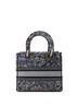 Christian Dior 100% Canvas Plain Blue Lady D-Lite Bag Embroidered Canvas Medium One size - photo 4