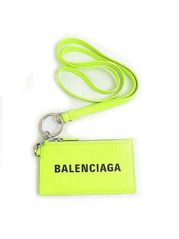 Balenciaga Balenciaga BALENCIAGA wallet with coin purse in neon yellow leather, unisex, 694548 h31907a (view 1)