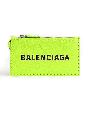 Balenciaga Balenciaga BALENCIAGA wallet with coin purse in neon yellow leather, unisex, 694548 h31907a (view 2)