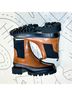 ALLSAINTS 100% Leather Brown Black Boots Size 8 - photo 5