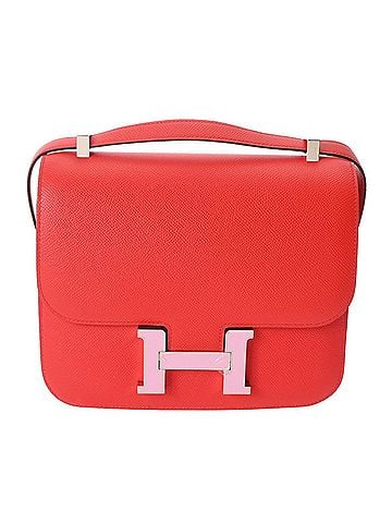 Hermès HERMES Constance 3 24 Rouge Coupe D Stamp (circa 2019) Women's Epsom Leather Shoulder Bag, A Rank, Pre-owned, Ginzo (view 2)
