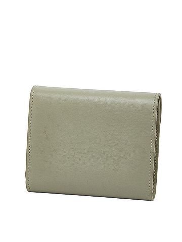 Céline Celine Triomphe Compact Wallet, Tri-fold Golden Khaki and Green Leather, Women's, CELINE (view 2)