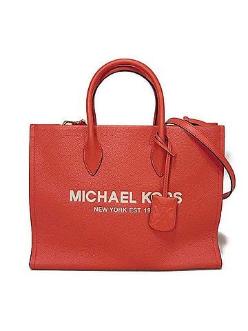 Michael Kors Michael Kors Mirella Medium Tote MK Shoulder Bag, Unused, Embossed Red, 35S2G7ZT7L, Women's Bag (view 1)