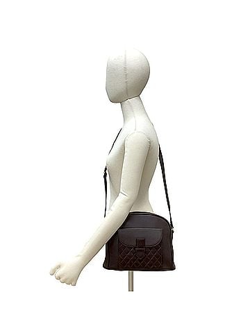 Yves Saint Laurent YVES SAINT LAURENT Quilted Leather Shoulder Bag/Pochette Brown 36313 (view 2)
