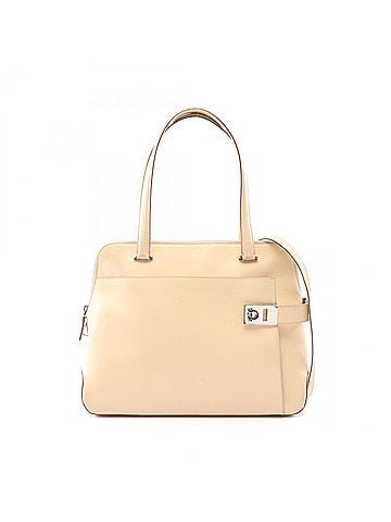 Salvatore Ferragamo Salvatore Ferragamo Gancini tote bag, leather, women's, beige (view 1)