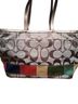 Coach Print Multi Color Brown Gold Leather Tote One size - photo 2