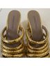 Donald J Pliner Snake Print Gold Heels Size 8 - photo 9
