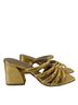 Donald J Pliner Snake Print Gold Heels Size 8 - photo 1