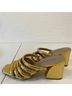 Donald J Pliner Snake Print Gold Heels Size 8 - photo 5