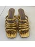 Donald J Pliner Snake Print Gold Heels Size 8 - photo 8