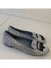 Chiara Ferragni Silver Black Flats Size EU 37 - photo 3