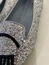 Chiara Ferragni Silver Black Flats Size EU 37 - photo 12