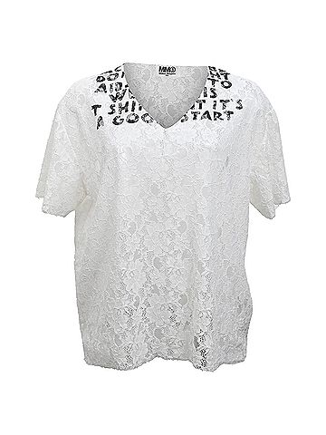 Maison Margiela Maison Margiela Charity Lace Blouse in White Polyester (view 1)