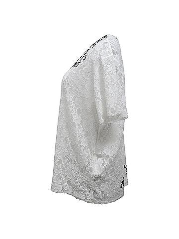 Maison Margiela Maison Margiela Charity Lace Blouse in White Polyester (view 2)