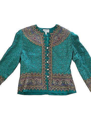 Adrianna Papell Silk Blazer (view 1)
