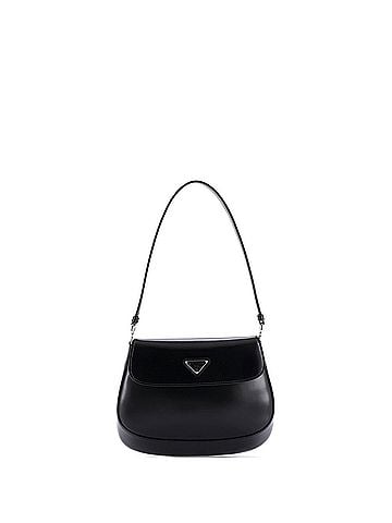 Prada Cleo Flap Shoulder Bag Spazzolato Leather Small (view 1)