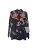 Aratta Silent Journey Tie-dye Black Red Multi Color Button-Down Shirt Size S - photo 1