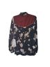 Aratta Silent Journey Tie-dye Black Red Multi Color Button-Down Shirt Size S - photo 2