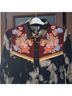 Aratta Silent Journey Tie-dye Black Red Multi Color Button-Down Shirt Size S - photo 4