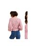 J.O.A. Just One Answer 100% Polyester Print Pink Pullover Sweater Size S - photo 2