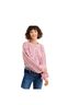 J.O.A. Just One Answer 100% Polyester Print Pink Pullover Sweater Size S - photo 1