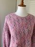 J.O.A. Just One Answer 100% Polyester Print Pink Pullover Sweater Size S - photo 4