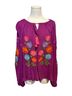 Easel Floral Purple Long Sleeve Blouse Size M - photo 1