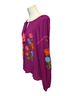 Easel Floral Purple Long Sleeve Blouse Size M - photo 5