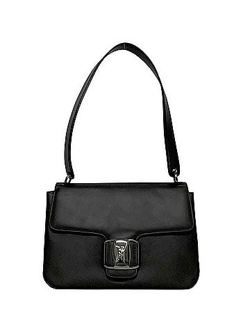 Salvatore Ferragamo Salvatore Ferragamo bag ec-24905 dark brown Vara BZ-21-7643 leather flap matte material women's (view 2)