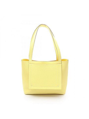 Hermès Hermes Hermès Cabas Serie 31 Tote Bag, Taurillon Clemence Leather, Men's, Yellow, 082201CA (view 1)