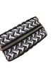Tory Burch Chevron-herringbone Black White Gray Leather Coin Purse One size - photo 2