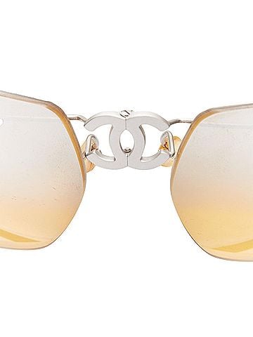 Chanel Chanel silver CC logo lens cyber fing sunglasses (view 2)