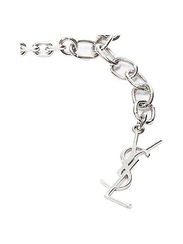 Saint Laurent Saint Laurent Hedi Slimane crystal YSL charm choker necklace (view 2)
