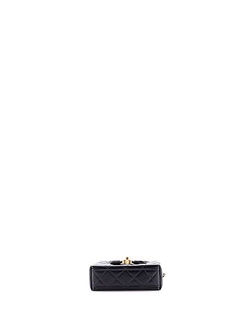 Chanel Kelly Top Handle Shopping Bag Quilted Shiny Aged Calfskin Nano (view 2)