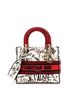 Christian Dior 100% Canvas Plain Red Lady D-Lite Bag Embroidered Canvas Medium One size - photo 1