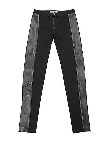 Burberry Burberry Leather Side Panel Pants in Black Acetate (view 1)