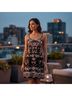 Needle & Thread 100% Polyester 100% Polyester Floral Black Pink Multi Color Cocktail Dress Size 8 - photo 9