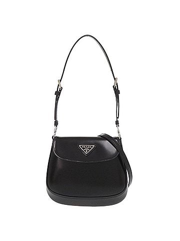 Prada Unused Prada SPAZZOLATO 1BH188 Triangle Logo Leather Black 2-Way Shoulder Bag 0709PRADA (view 1)