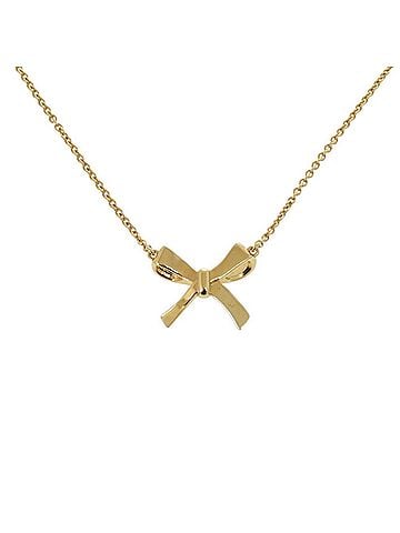 Fendi Excellent condition Fendi ribbon gold necklace pendant 1315FENDI (view 2)