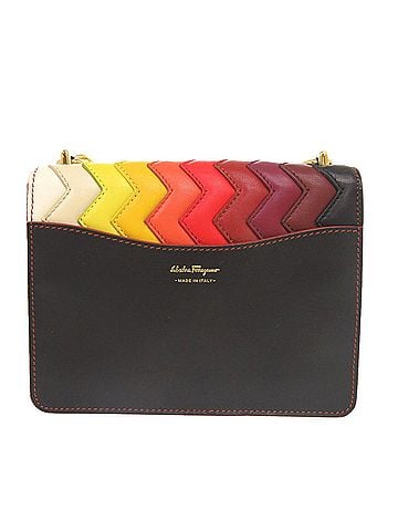 Salvatore Ferragamo Excellent condition Salvatore Ferragamo x Sara Battaglia Zigzag Gancini Leather Multicolor Shoulder Bag 2149Salvatore (view 2)