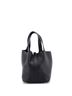 Hermès 100% Leather Black Picotin Lock Bag Clemence MM One size - photo 4