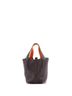 Hermès 100% Leather Brown Orange Eclat Picotin Lock Bag Clemence PM One size - photo 4