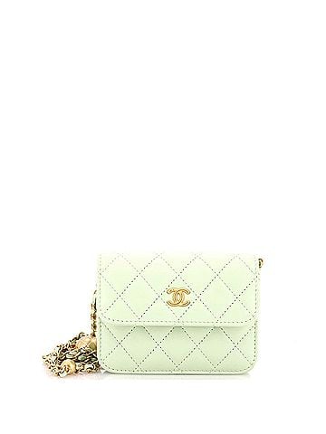 Chanel Pearl Crush Flap Clutch with Chain Quilted Lambskin Mini (view 1)