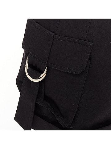 Balmain Balmain wool gold logo button pocketed cargo shorts (view 2)