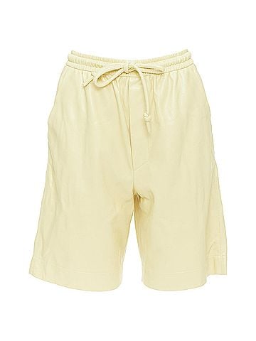 Nanushka Nanushka Munira Okobor Vegan Leather Drawstring Bermuda Shorts (view 1)