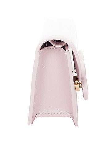 Céline Celine Triomphe lilac leather logo cardholder on chain crossbody bag (view 2)